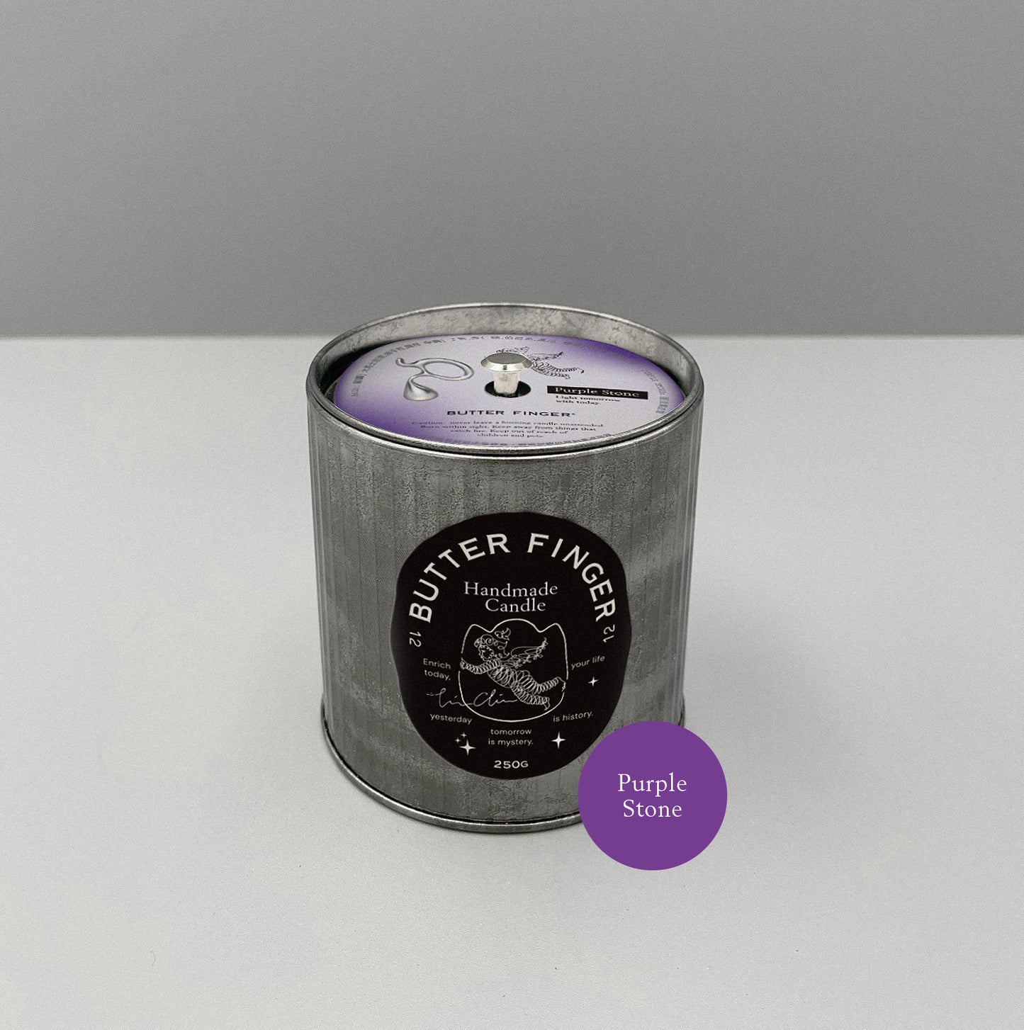 Purple Stone Candle