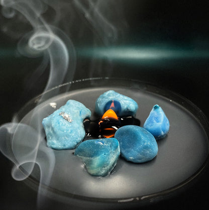 Blue Stone Candle