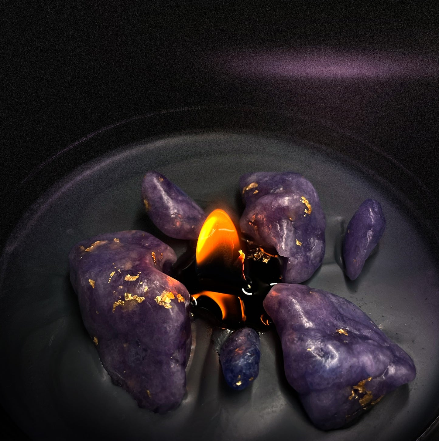 Purple Stone Candle